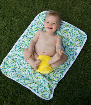 Anytime, Anywhere Baby mats (minky) - wattle in action