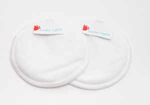 Booby Days or Booby Nights - Nursing Pads (minky white and minky prints)