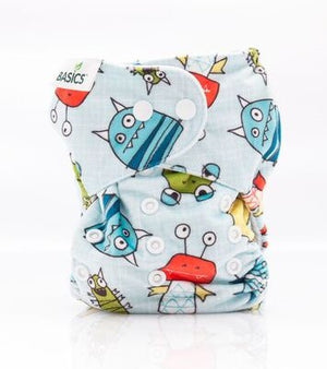 Clearance -  Modern Cloth nappy BASICS (OSFM) - Nappy Shell/cover ONLY! (NO ABSORBENCY)